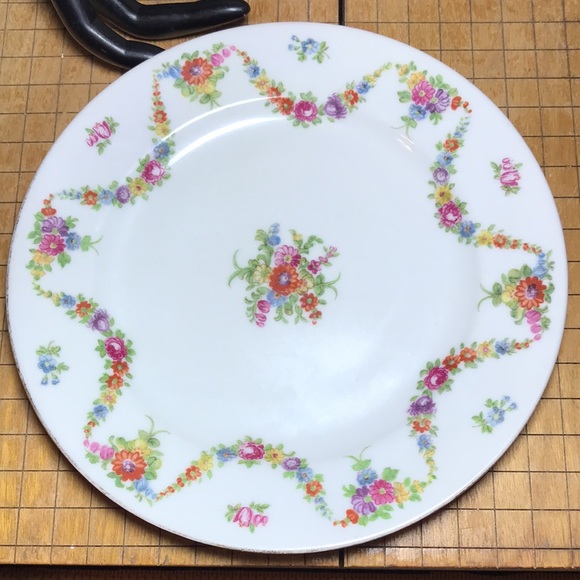 Mikado Aloha Bread Dessert Plate 7 5/8”D Occupied Japan EAC Multi Color Floral - Picture 9 of 10